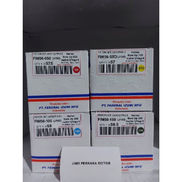 Piston Kit Fim56 Jupiter Z Bore UP 57/57,5/58/58,5 138-148cc FIM IZUMI