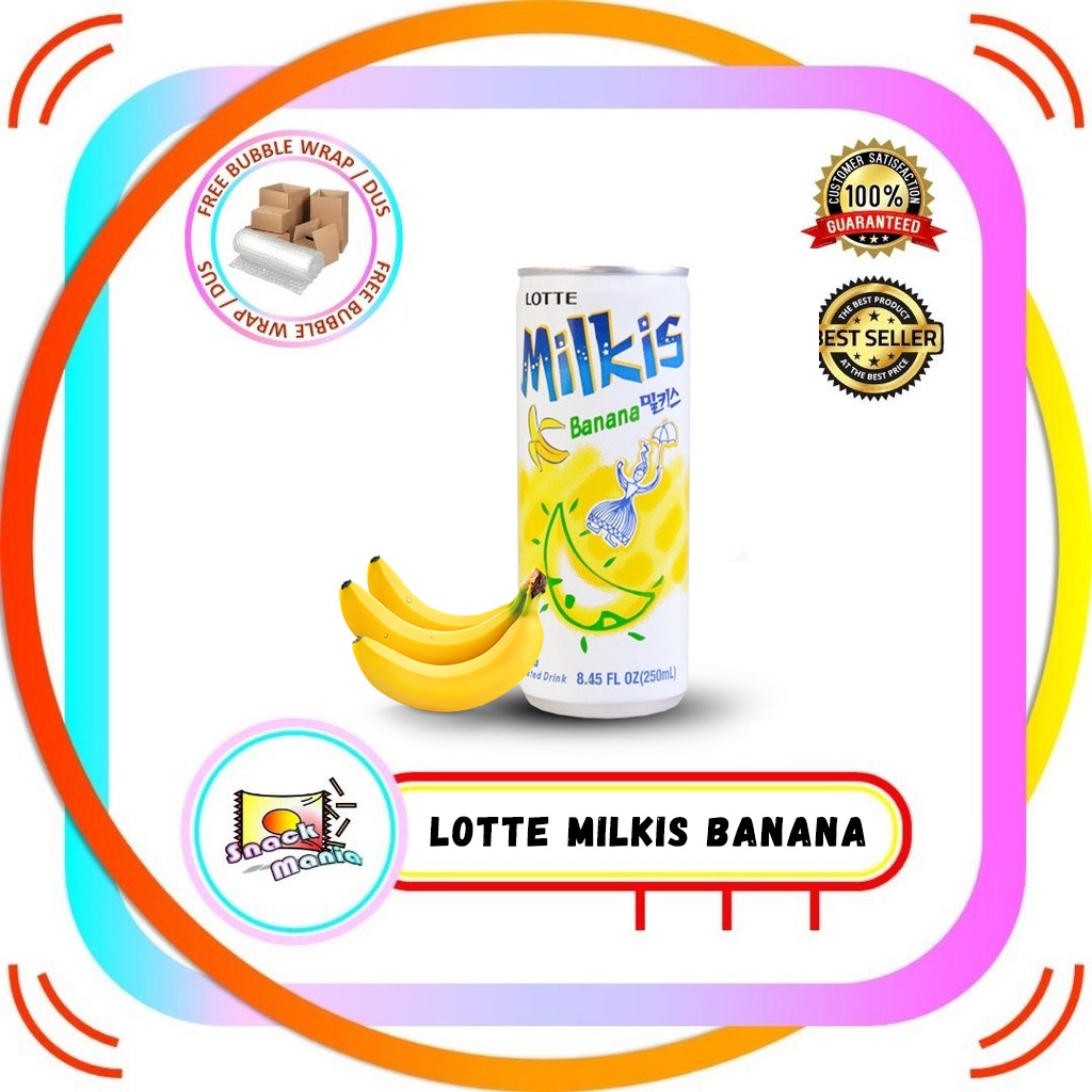 

Lotte Milkis Chilsung Banana 250 ml Susu Soda Pisang Korea