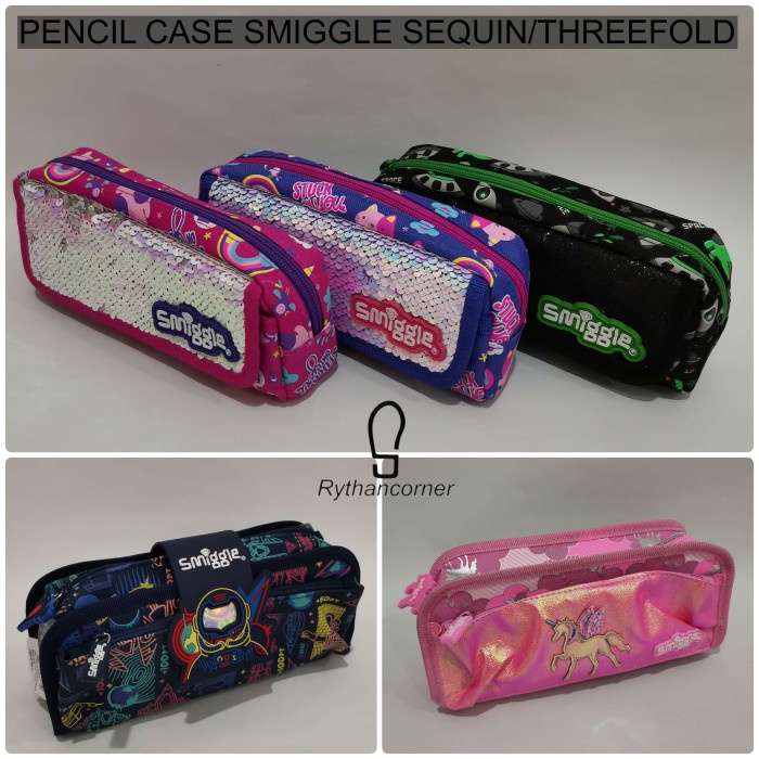 

Kotak Pensil Pencil Case Smiggle Sequin / Threefold / Kain [Populer]