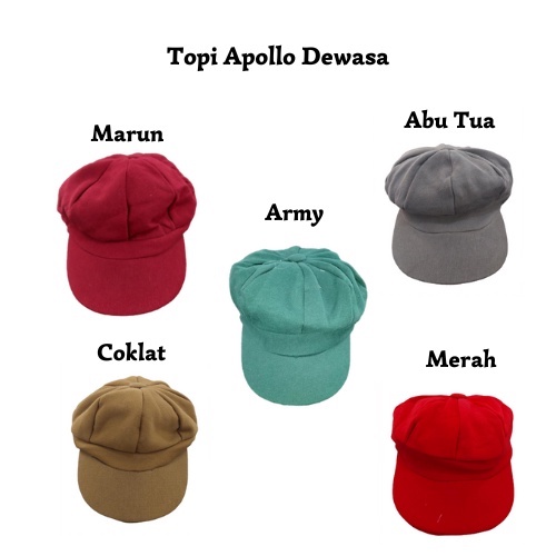 TOPI APOLLO DEWASA LAKI PEREMPUAN / TOPI PET CAP HAT CASUAL TRENDY KUALITAS PREMIUM