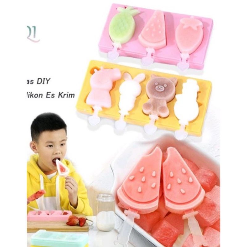 

Cetakan Ice Cream Bahan silicon Cetakan es krim