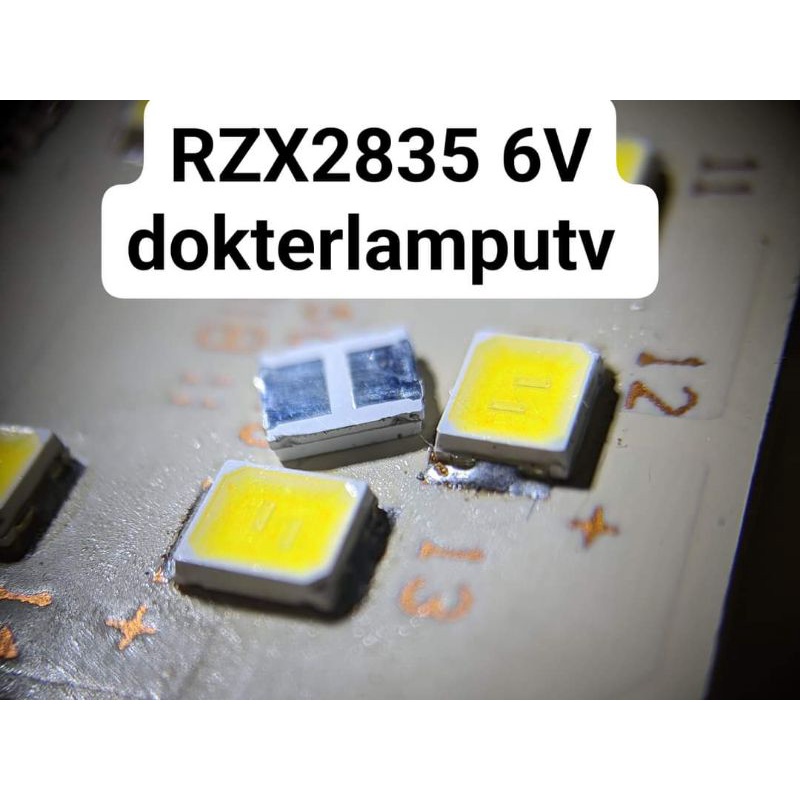 LED SMD 6V 1W 150MA PUTIH RZX 2835 (( GAP TENGAH )) UNTUK SERVIS LAMPU PHILIPS OSRAM DLL DOKTERLAMPUTV