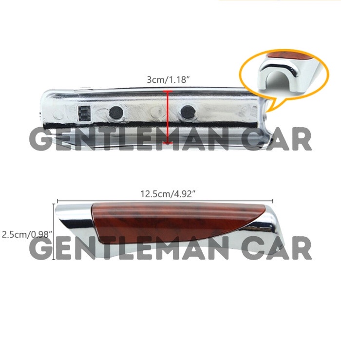 Cover Handle Rem Tangan Car Hand Brake Mobil Motif Carbon &amp; Wood