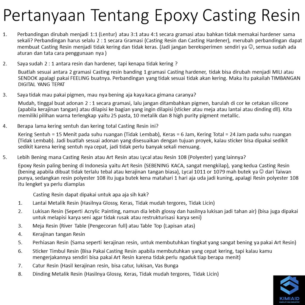 Epoxy Resin Bening 20Kg Casting Resin Epoxy Casting Resin Bening Epoxy Resin Bening
