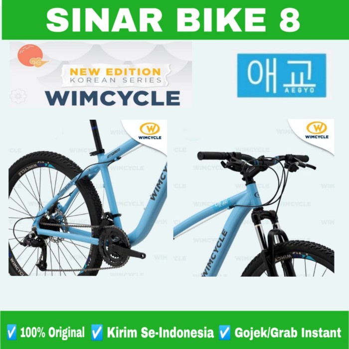 Sepeda Gunung MTB WIMCYCLE STORM AEGYO Korean Series Ukuran 27.5 Inch New