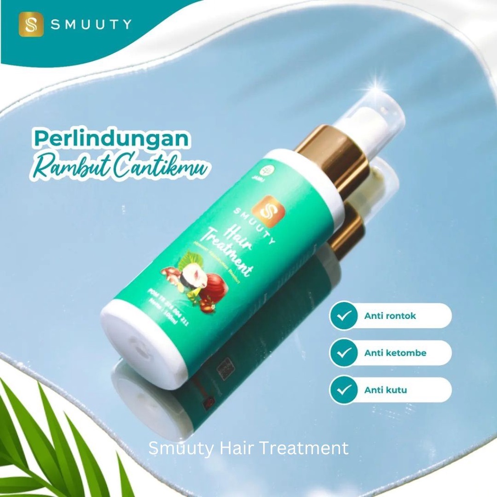 Smuuty Hair Treatment Serum Kemiri Bakar 100% Herbal BPOM Bonus Emas Mini