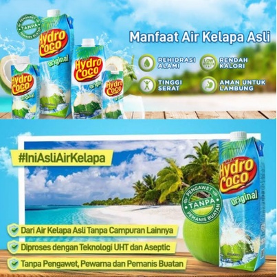 Hydro Coco Air Kelapa Asli 250 Ml