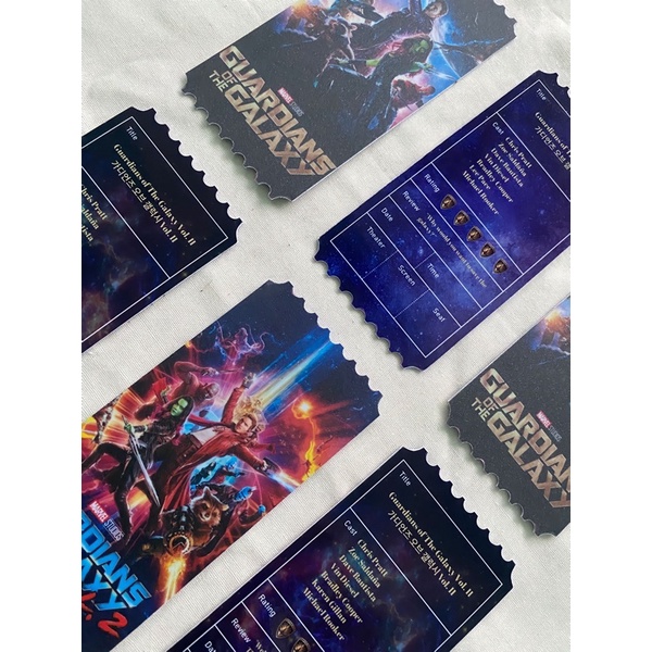 Collectible Ticket Guardians of the Galaxy Marvel Fanmade Ticket