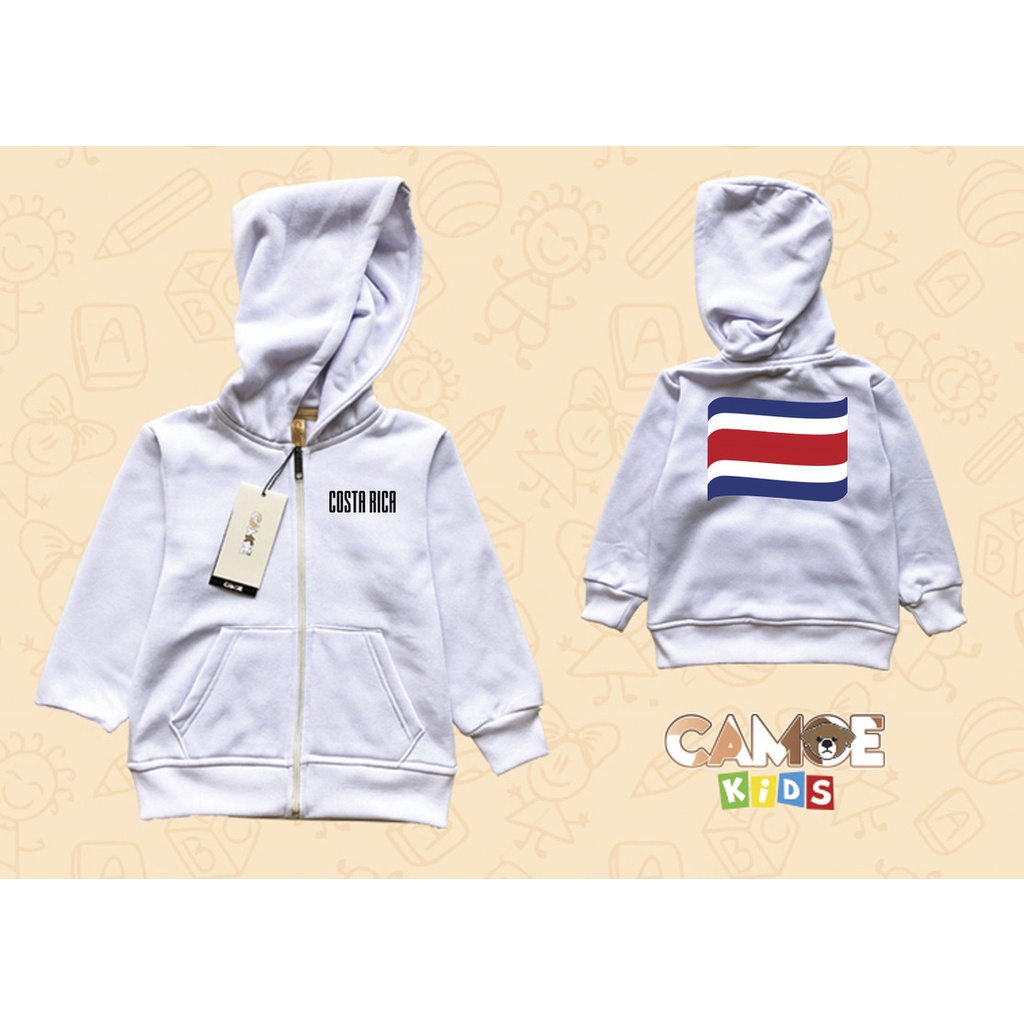 Jaket Hoodie Zipper Anak KIDS World Cup Piala Dunia bendera Costa Rica