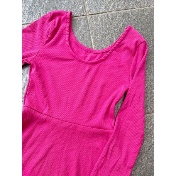 Old navy fuschia pong sleeve dres kids