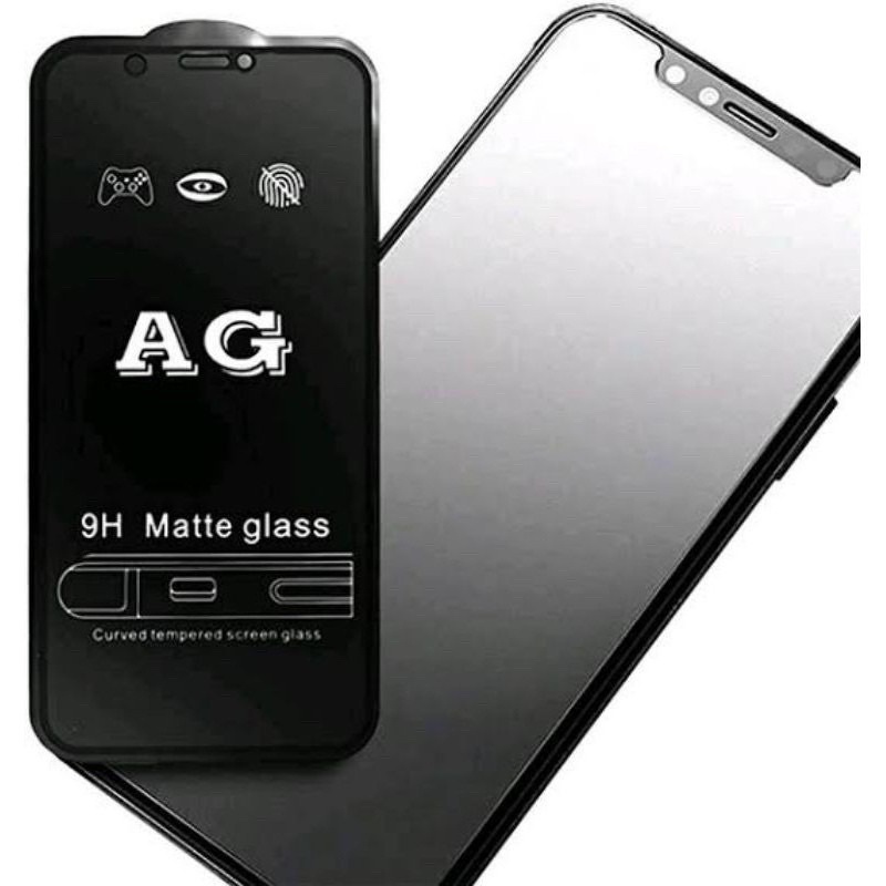 tempered glass black matte/anti minyak oppo A17 A16K A57 A77 A77S A97 A16 A16K A15 A15S A52 A53 A53S A54 A55 A56 A59 A71 A72 A74 A76 A91 A92 A95 A96 A3S A5S A31 A33 A37F A9 2020 A5 2020 anti gores kaca fullayar