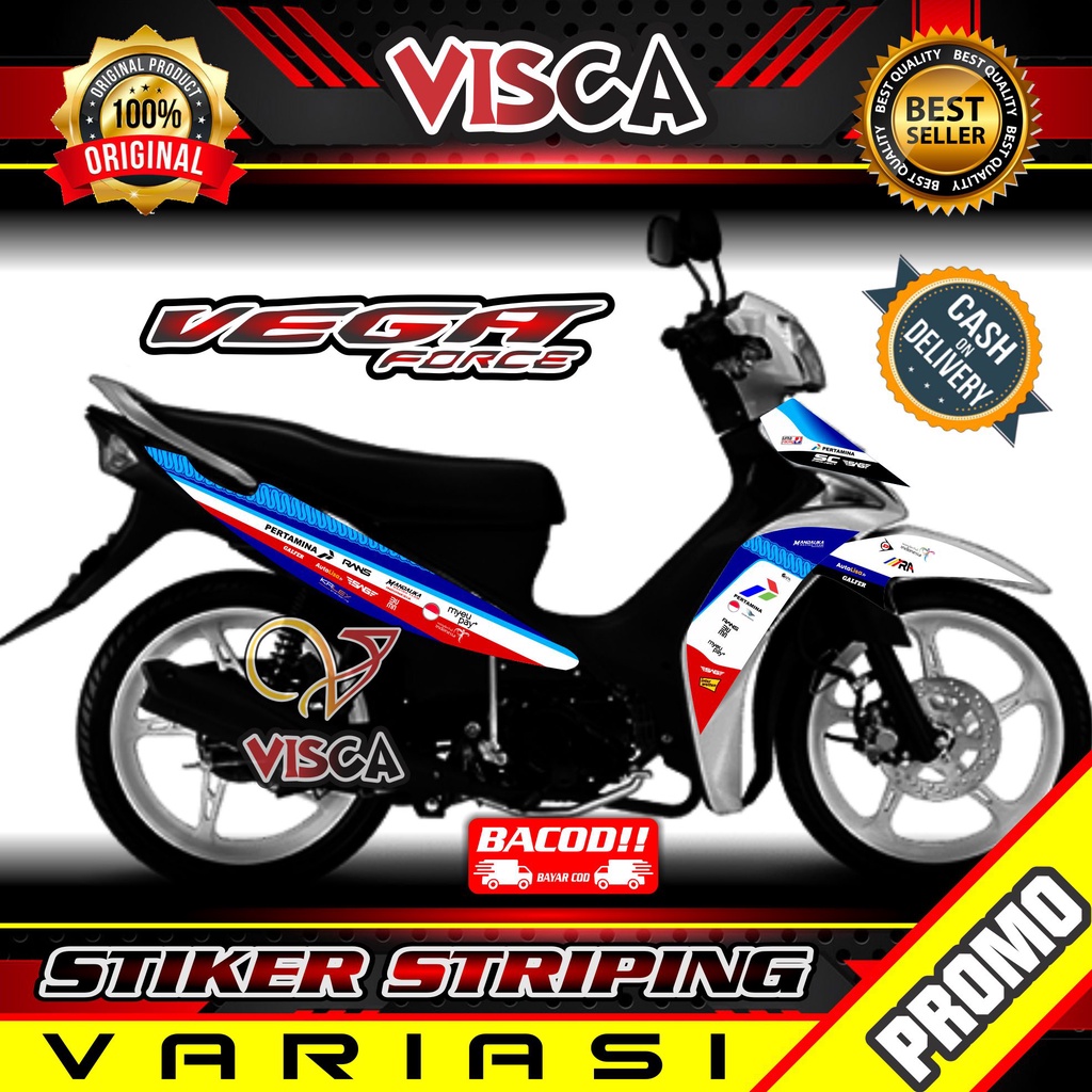 Stiker Vega Forcestriping vega force 2022 Stiker Motor Vega Force Striping Vega Force Mandalika