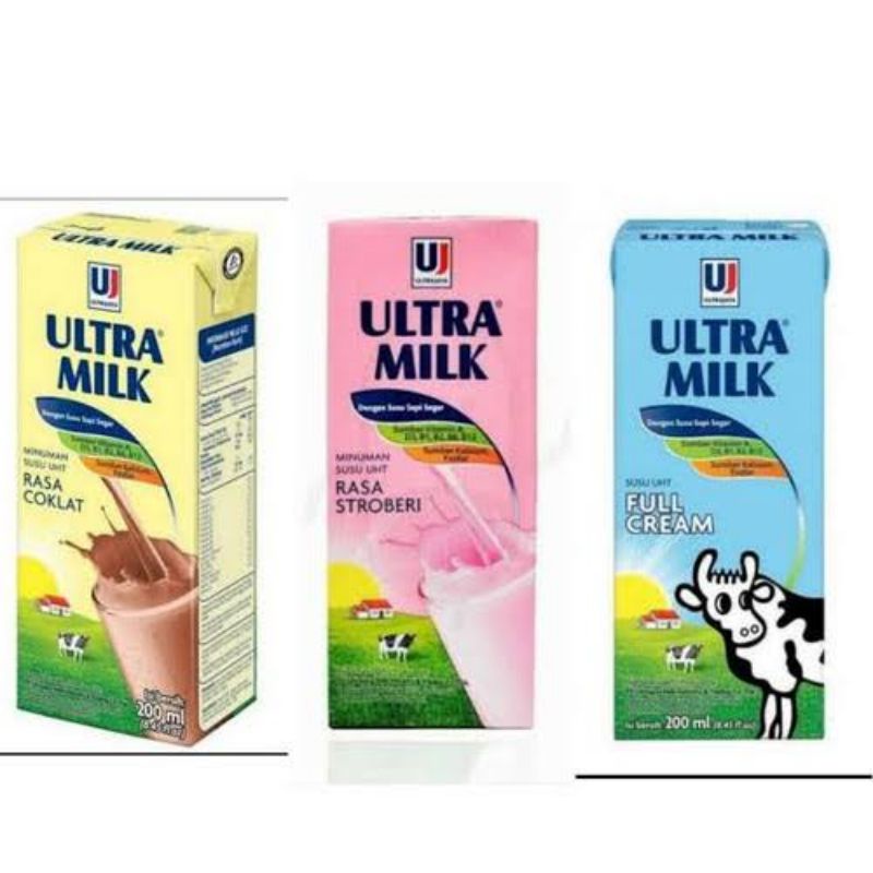 

Susu Cair UHT Ultra Milk Kemasan 200ml