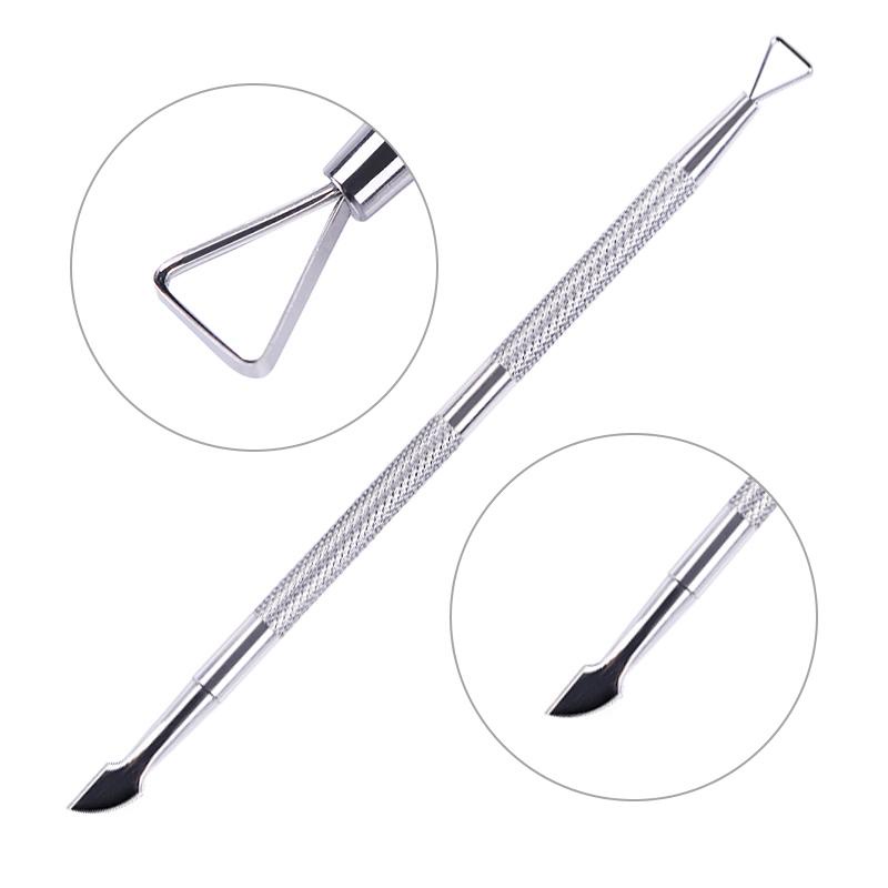 Set Alat Pembersih Kutikula Bahan Stainless Steel Untuk Manicure Pedicure