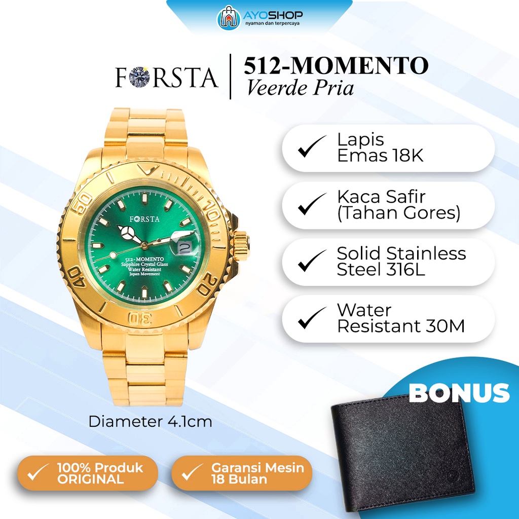 Jam Tangan Pria Forsta 512-Momento Veerde Man