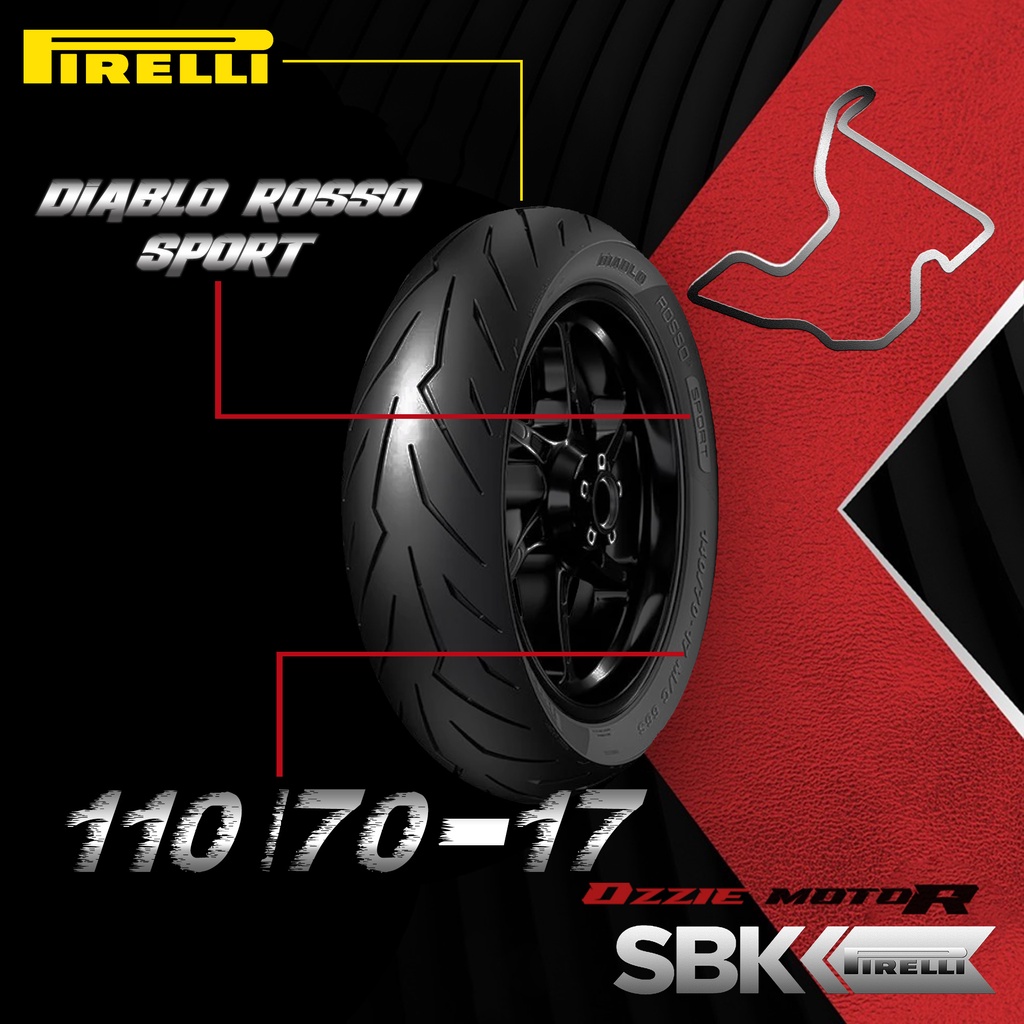 BAN PIRELLI DIABLO ROSSO SPORT TUBLESS SOFTCOMPOUND BAN MOTOR BEBEK SPORT SUPERMOTO 70/90-17 | 80/80-17 | 80/90-17 | 90/80-17 | 100/80-17 | 110/70-17 | 120/70-17 | 130/70-17 | 140/70-17 | 150/60-17 ORIGINAL