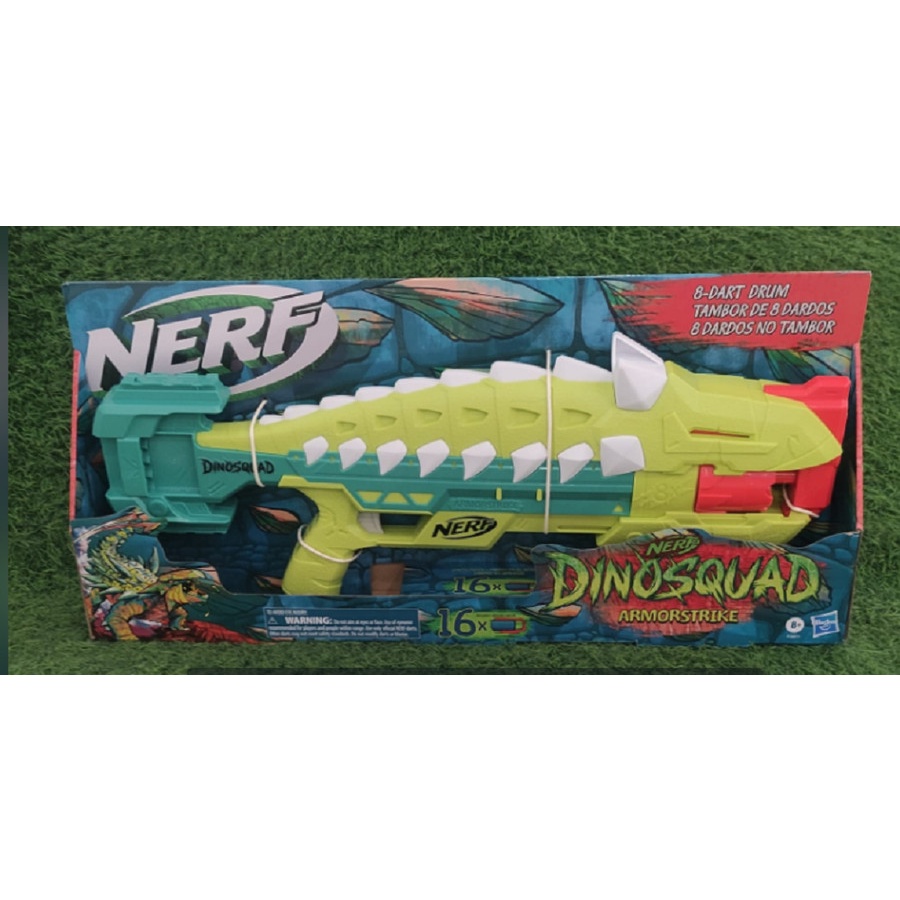 Sale Mainan: Nerf Dinosquad Armorstrike 8 Dart Drum Ori Hasbro