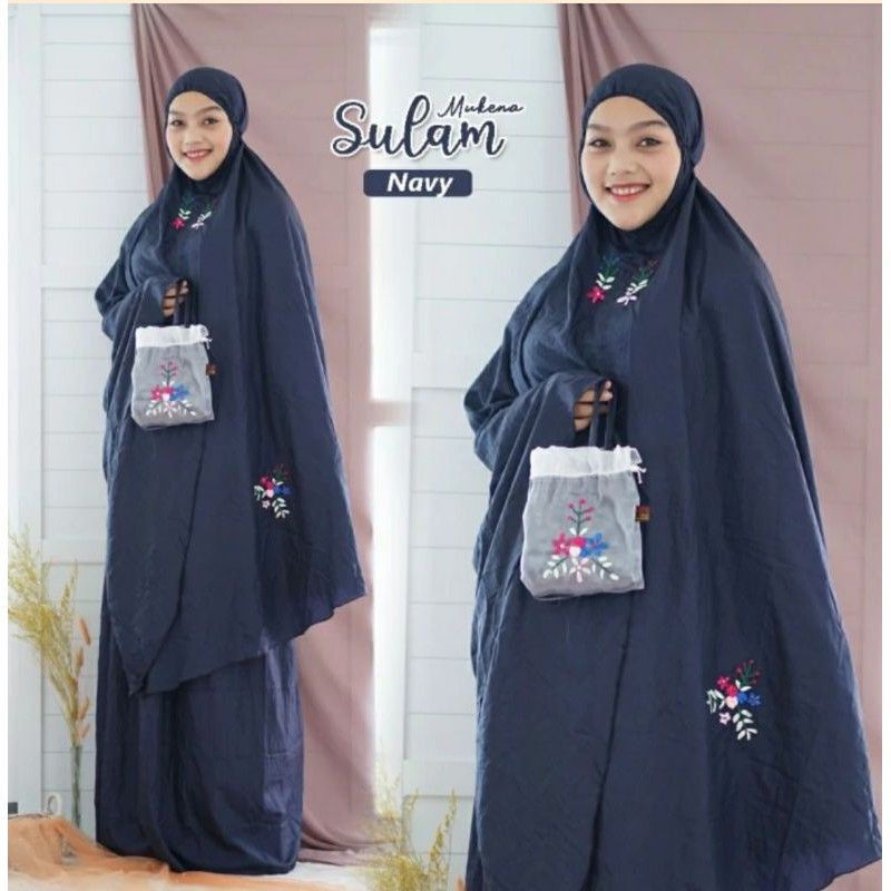 Mukena parasut sulam//mukena traveling//mukena kecil//mukena