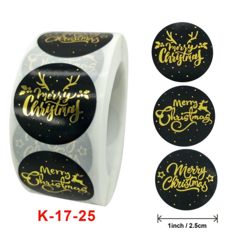 

[10pcs] sticker label merry christmast untuk kue dan hampers