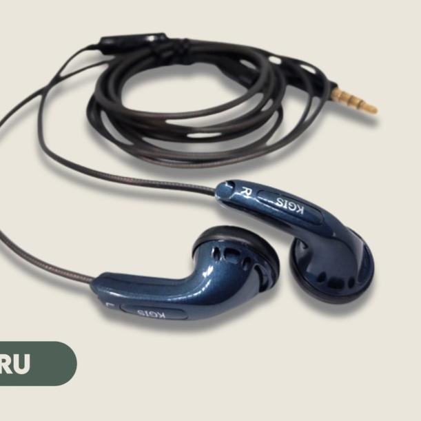 KGIS P1 HiFi Sound Bass Earphone Durable Cable Headset With Mic - Hitam