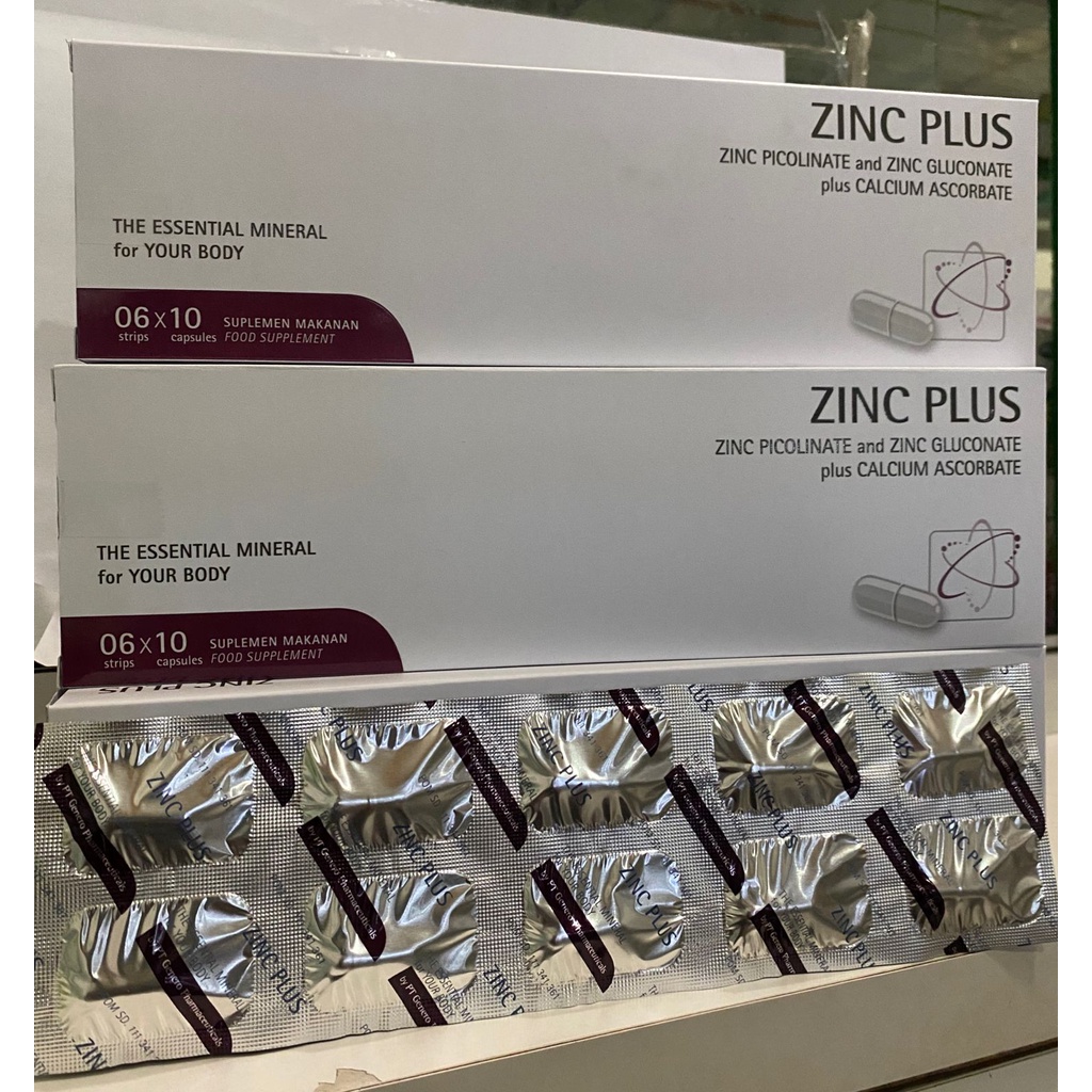 Zinc Plus Capsul / Mengatasi Jerawat / Mengatasi Rambut Rontok / Vitamin dan Mineral