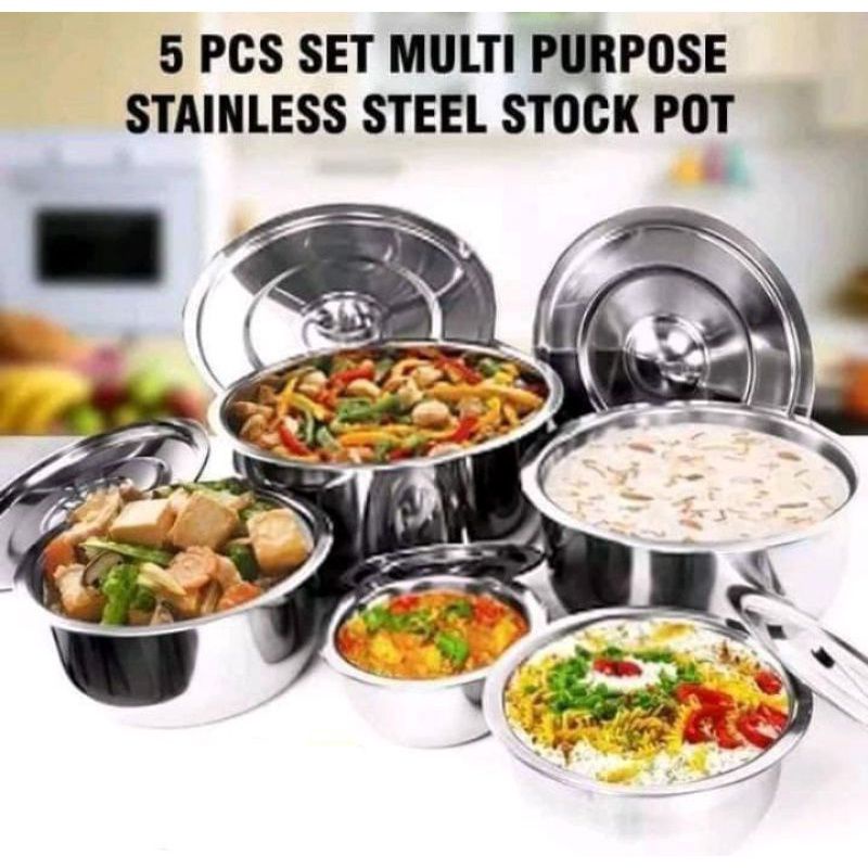 *ZS* Stock Pot Medium Set 5pcs
