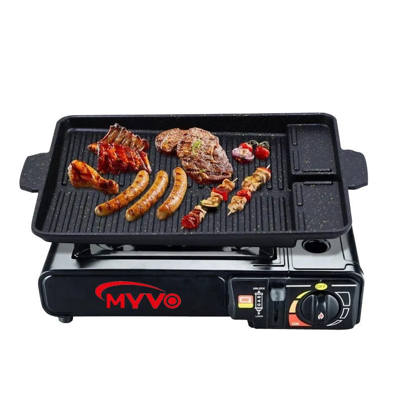 PAKET COMBO Kompor Portable Plus koper Dan Bbq Grill Yakiniku Panggangan Serbaguna