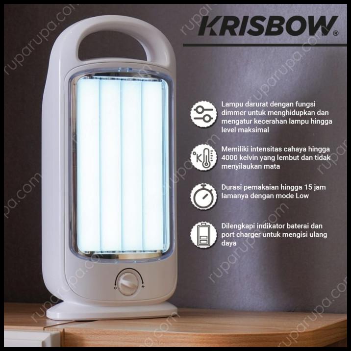 Promo Krisbow - Kris Emergency Lamp 160 Led Dimmer / Lampu Senter Darurat
