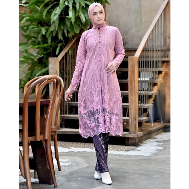 KEBAYA TUNIK TILLE KANCING SERIBU BUSUI FRENDLY TERBARU| KEBAYA KONDANGAN| KEBAYA| SET TUNIK BUSUI FRENDLY| SET KEBAYA PESTA| KEBAYA WISUDA| SET KEBAYA BRUKAT| STELAN TUNIK WANITA| KEBAYA FAVORITE