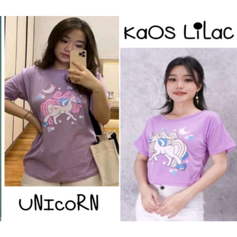 UNICORN Kaos Ungu lilac Kaos lilac Kaos Ungu Kaos lilac murah Kaos murah kaos wanita Kaos Pendek