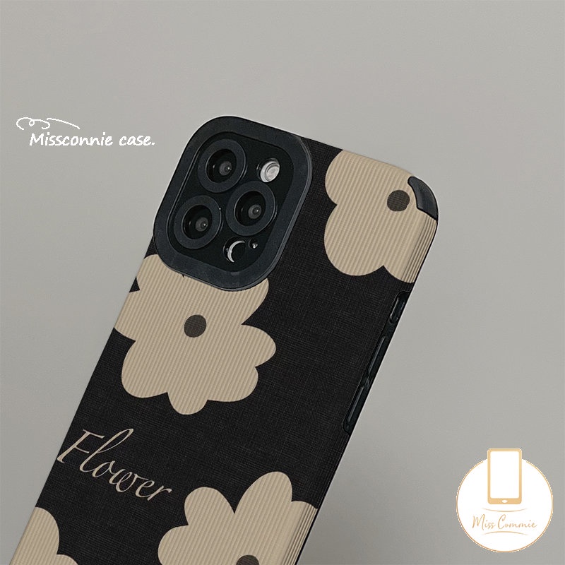 Casing Soft Case TPU Motif Bunga Retro Untuk iPhone 7 + / 8 + / 11 Pro Max / 12 / 13 / 14 Pro Max / XR / X / XS Max