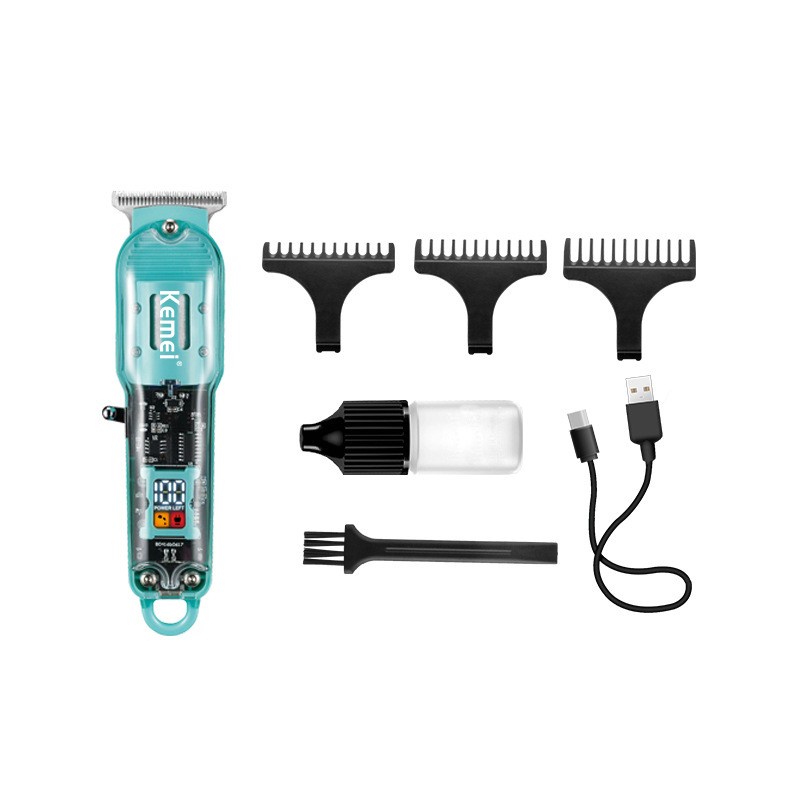 Kemei Km-1133 alat cukur rambut transparan hair clipper cordless