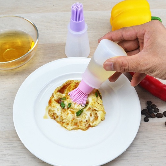 Botol Kuas Minyak Silikon Basting Oil Brush Silicone  Termurah HL Kuas Minyak 13