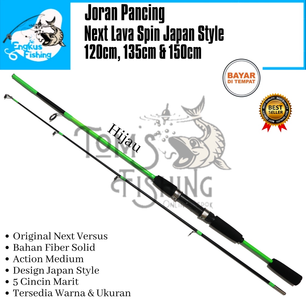 Joran Pancing Next Lava Spin Japan Style (120cm - 150cm) Fiber Solid Murah - Engkus Fishing