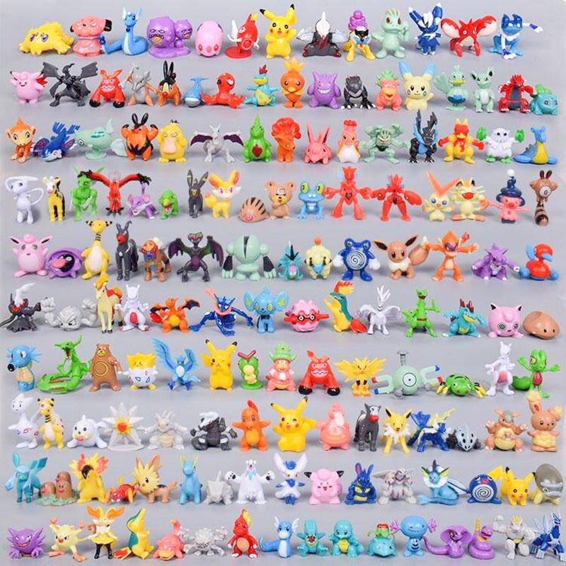 24 Pcs / Set TAKARA TOMY Action Figures Anime Pokemon No Repeats Charizard Squirtle Pikachu Isi 48Pcs Untuk Koleksi Anak