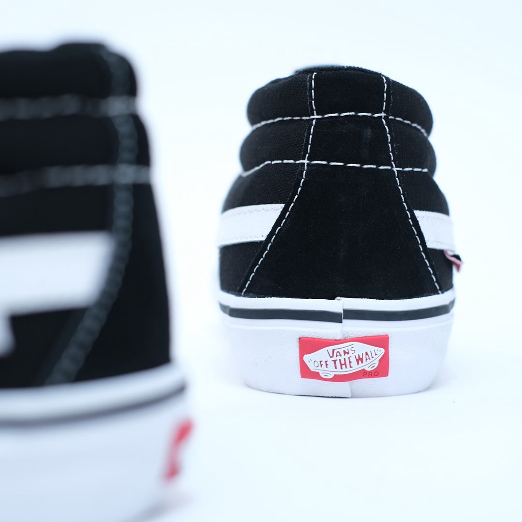 SALE DISKON! VANS PRO SK8-MID BLACK/WHITE 100% ORIGINAL BNIB