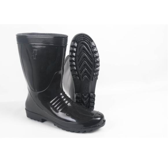 SEPATU BOOTS PRIA KARET PENDEK AP BOOT 1 - Hitam, 25