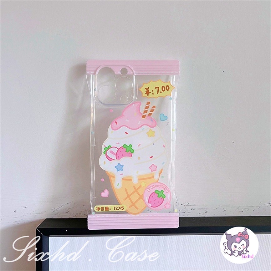 Redmi 12C 10C 10A 10 Redmi Note 12 11 11s 10s 10 9 8Pro Redmi 9T 9C 9A 9 Xiaomi 12 Lite 11Lite 12T 11T 10T Poco M3 X4Pro Cute Strawberry Ice Cream Case Potato Chips Phone Case Soft Cover