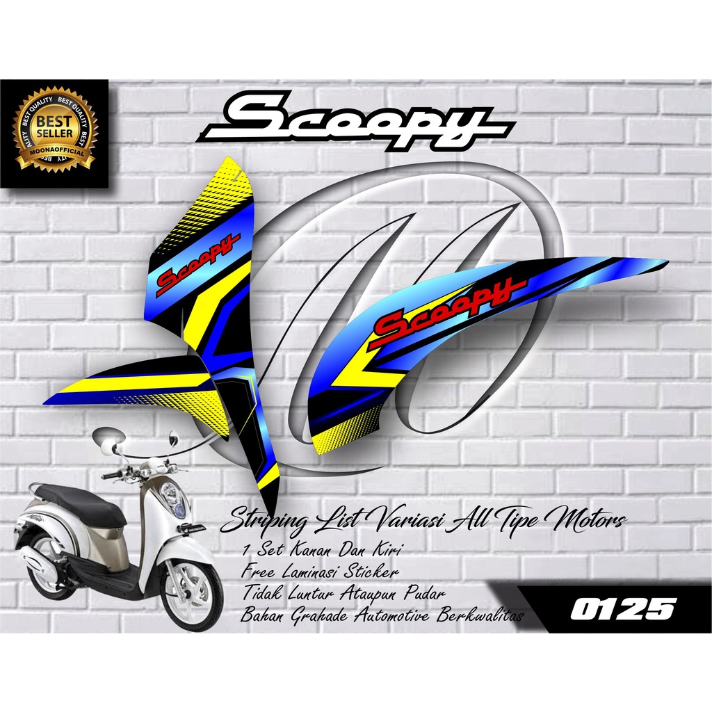 0125 STICKER LIST VARIASI SCOOPY KARBU - STIKER VARIASI SCOOPY - STRIPING VARIASI SCOOPY