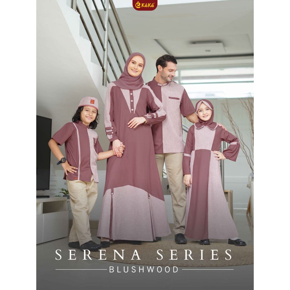 BAJU KELUARGA KEKE SERENA SERIES TERBARU 2022 BLUSHWOOD PAKAIAN SARIMBIT