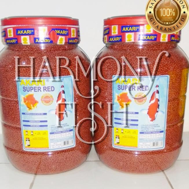 AKARI SUPER RED 4KG 2MM Pelet Pakan Ikan Koi Koki Louhan Halus 4 kg