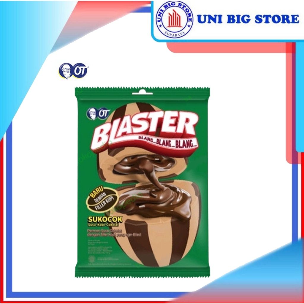 

Blaster Sukocok Coffee Coklat Candy 125 gr Permen Susu Kopi Cokelat