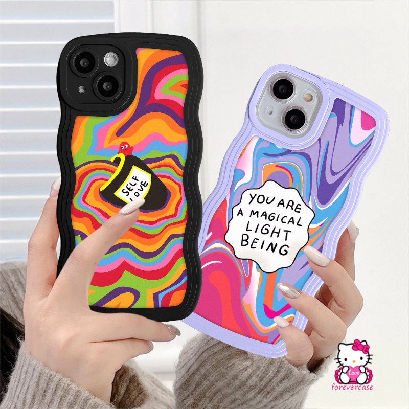 Soft Case Desain Cat Air Hati Warna-Warni Untuk OPPO A16 A12 A7 A5s A52 A96 A16s A54 A15s A72 A5 A76 A95 A57 A15 A77s A74 A1k A12E A35 A6 A3 A5 A16 A35 A6 A3 A5