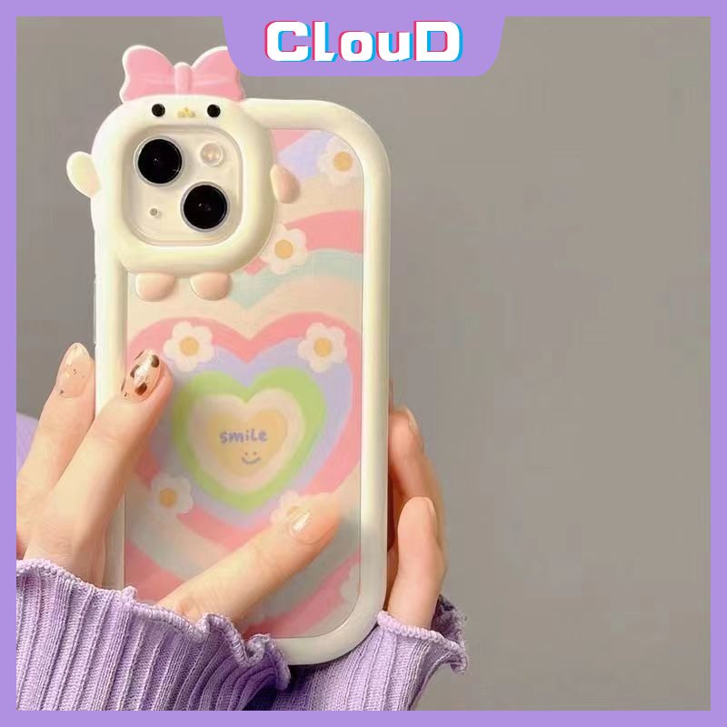 Lensa 3D Bow Monster Gradasi Love Hati Case Vivo Y16 Y51A Y22 Y22s Y31 Y51 Y21S Y12 Y11 Y15 Y33S Y02s V23 Y75 Y21 Y91 Y53s Y91C V25E V23E Y30 Y12i Y17 Y20i Y55 Y51A Y15S Y35 Y20