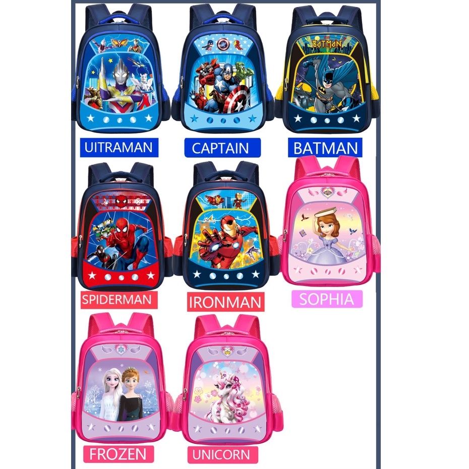 SMARTGIRL CUCI GUDANG NEW TAS RANSEL ANAK SEKOLAH TK IMPORT 3D 00034-00069