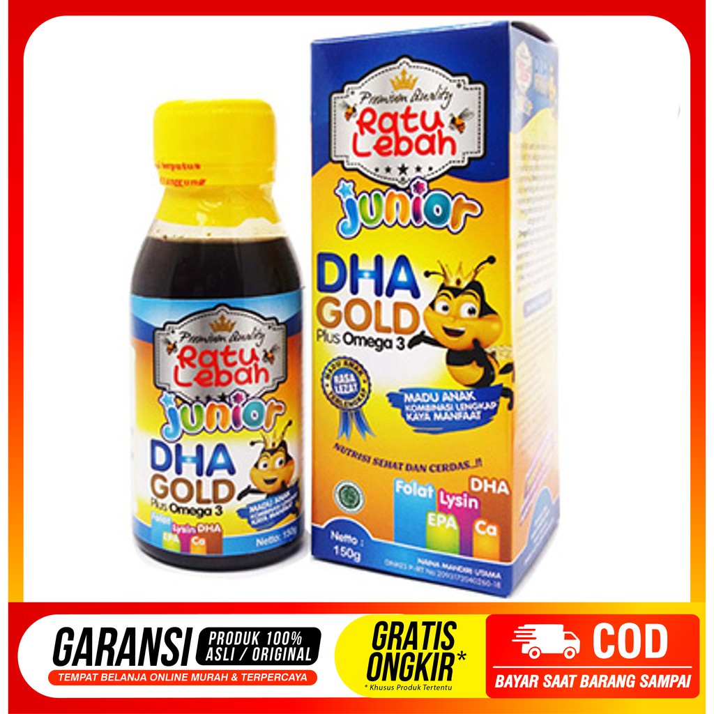 

Madu Ratu Lebah Junior DHA GOLD Madu Gemuk Badan Anak Madu Penambah Kecerdasan Anak Madu Penambah Nafsu Makan Anak - 100ml