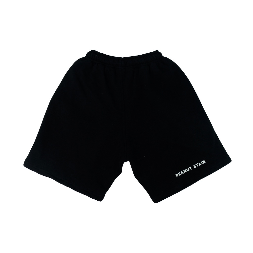 PEANUT STAIN - Hiding Peanut Black Oversized Shorts