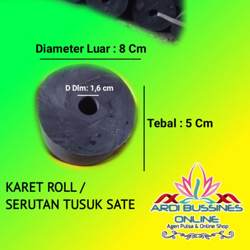 KARET ROLL MESIN SERUTAN TUSUK SATE