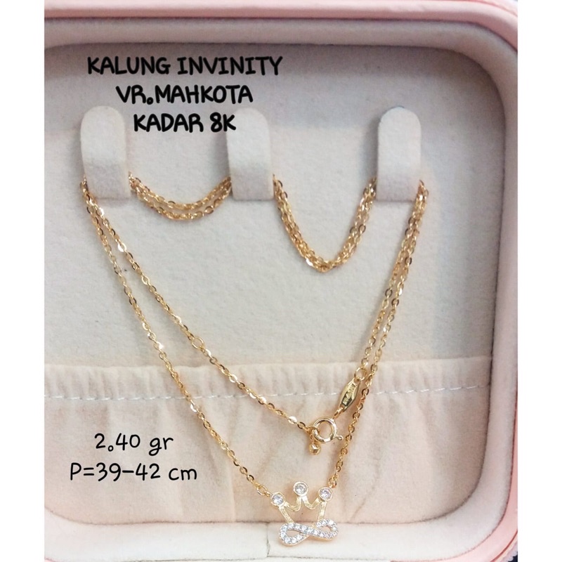 Kalung infinity kadar 375 8k fashion terbaru