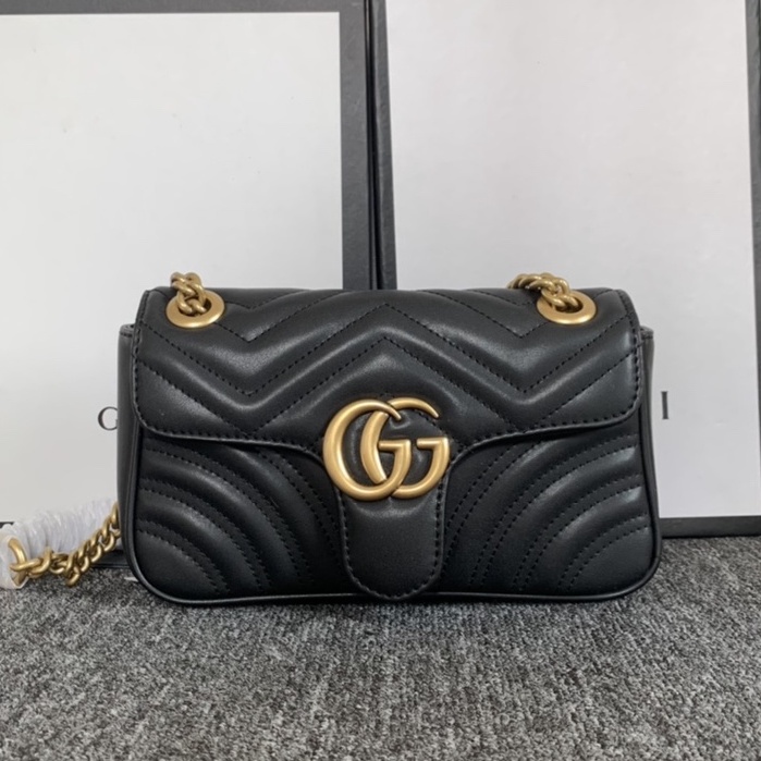 GG Marmont women shoulder bag/Gucci strap bag with chain